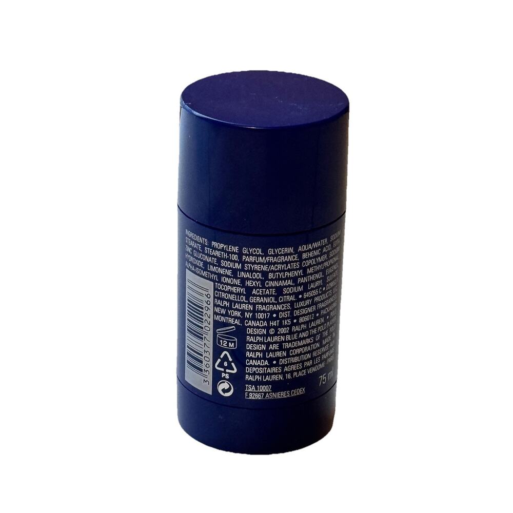 POLO BLUE RALPH LAUREN Men's Vitamin Enriched Solid Deodorant Stick 2.6 oz., NEW - Picture 3 of 5
